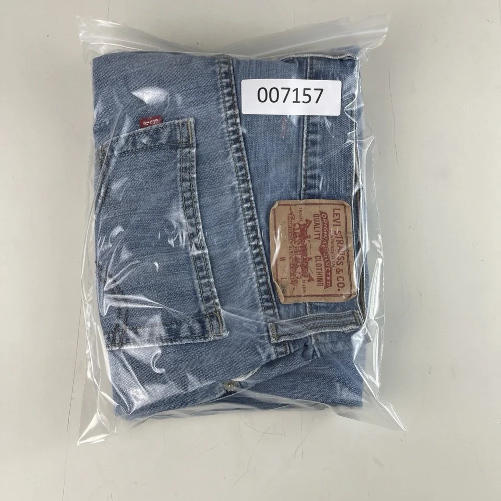 Levis Jeans Mens 36x34 Blue 527 Boot Cut Distressed Denim Cowboy Grunge Y2K